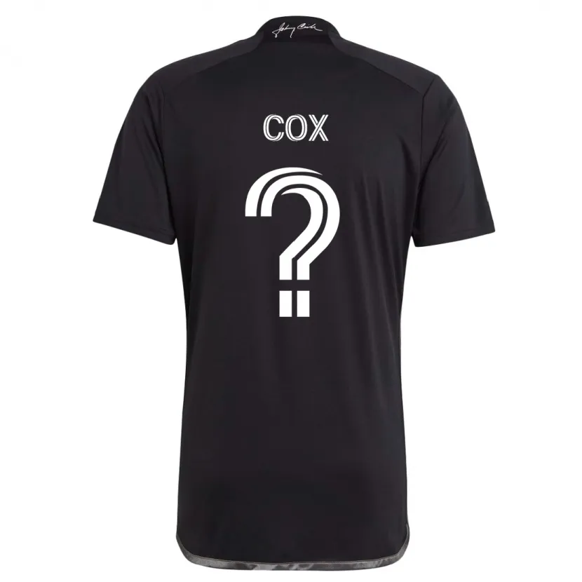 Danxen Niño Camiseta Justin Cox #0 Negro 2ª Equipación 2024/25 La Camisa