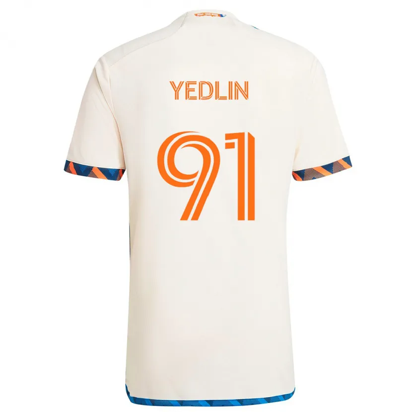 Danxen Niño Camiseta Deandre Yedlin #91 Blanco Naranja 2ª Equipación 2024/25 La Camisa