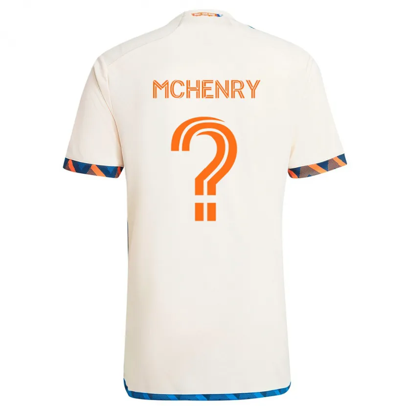 Danxen Niño Camiseta Nicholas Mchenry #0 Blanco Naranja 2ª Equipación 2024/25 La Camisa