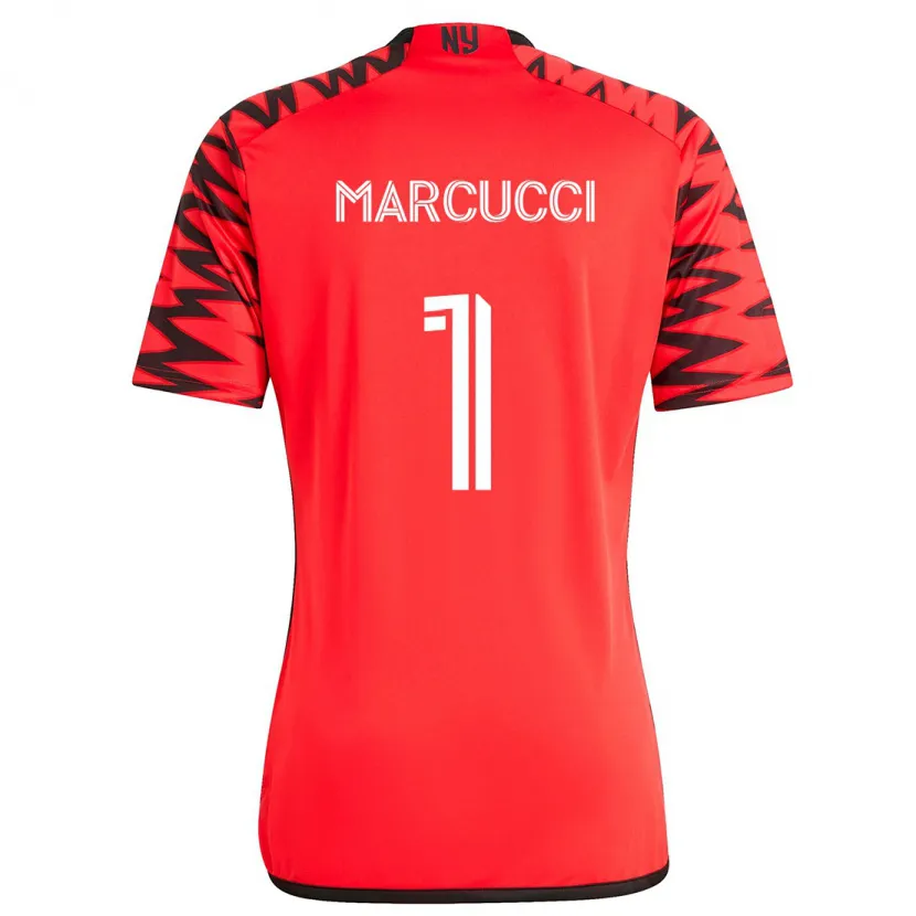 Danxen Niño Camiseta Aj Marcucci #1 Rojo Negro Blanco 2ª Equipación 2024/25 La Camisa