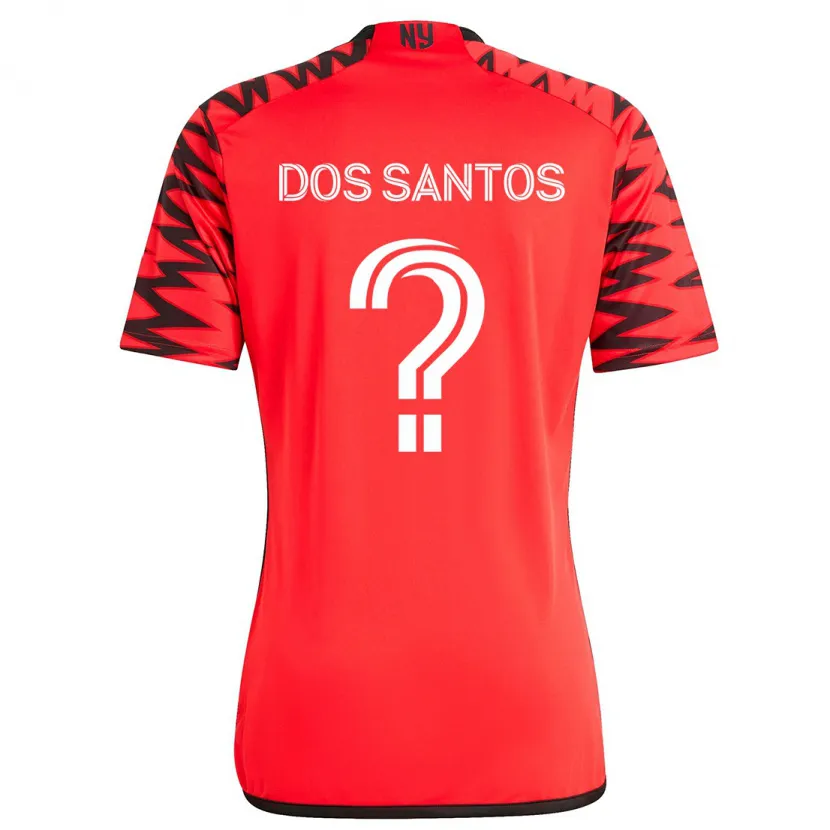 Danxen Niño Camiseta Matthew Dos Santos #0 Rojo Negro Blanco 2ª Equipación 2024/25 La Camisa