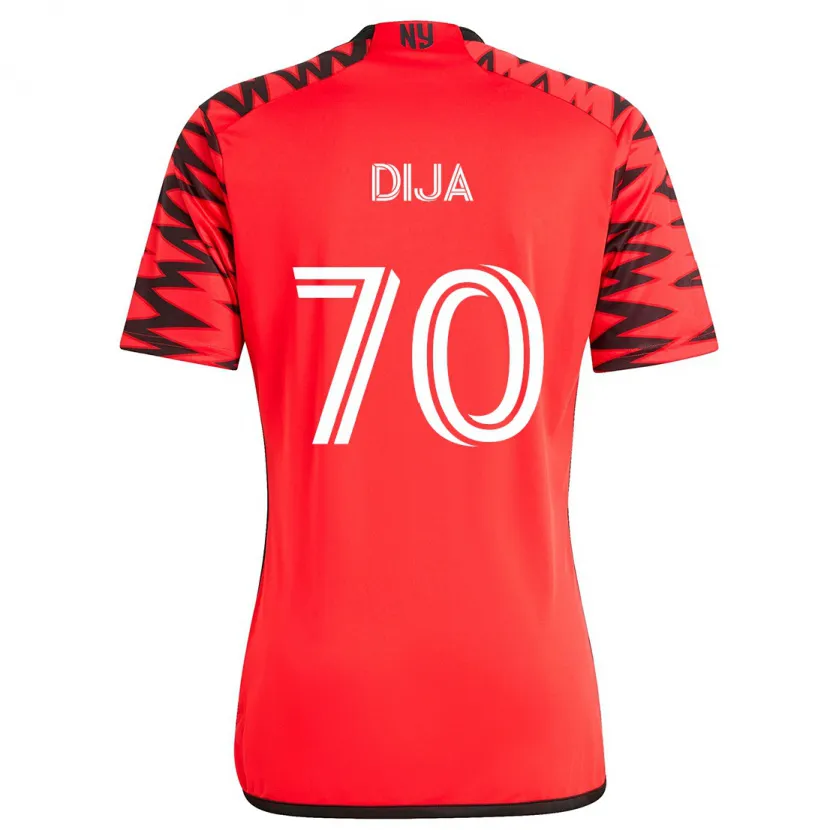 Danxen Niño Camiseta Dija #70 Rojo Negro Blanco 2ª Equipación 2024/25 La Camisa