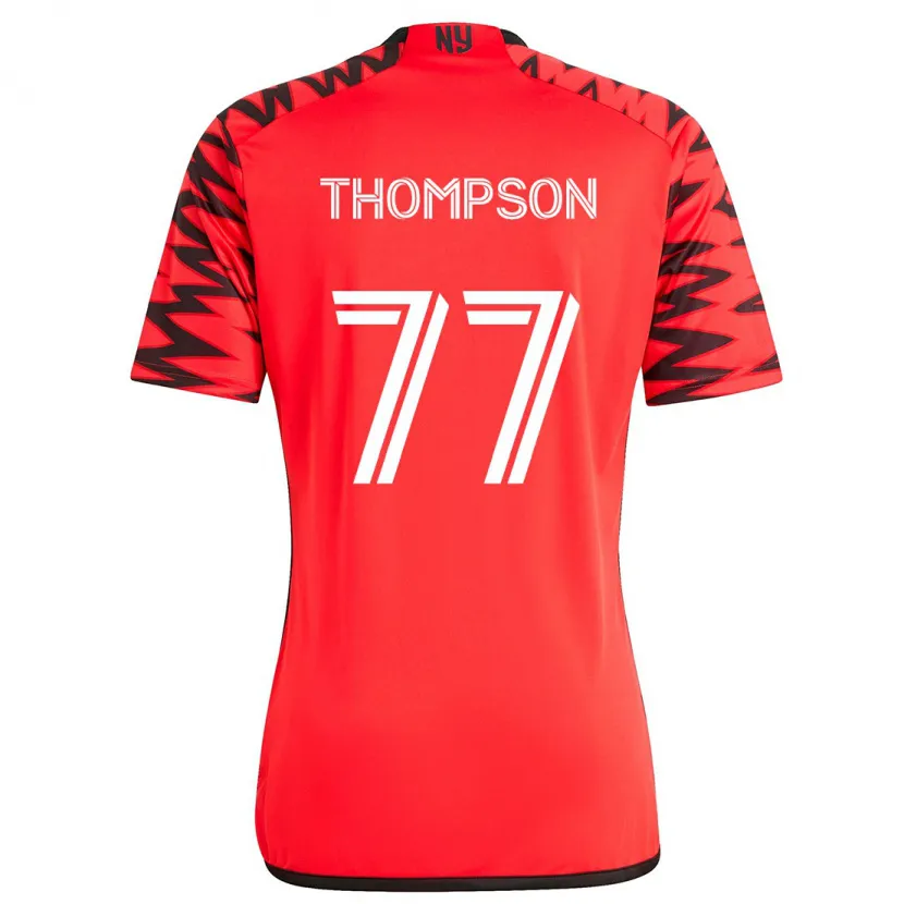 Danxen Niño Camiseta Amos Shapiro-Thompson #77 Rojo Negro Blanco 2ª Equipación 2024/25 La Camisa