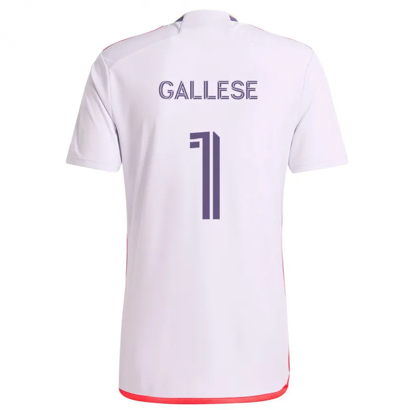 Danxen Niño Camiseta Pedro Gallese #1 Blanco Rojo Púrpura 2ª Equipación 2024/25 La Camisa