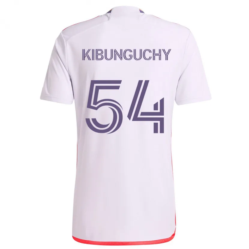 Danxen Niño Camiseta Nabi Kibunguchy #54 Blanco Rojo Púrpura 2ª Equipación 2024/25 La Camisa