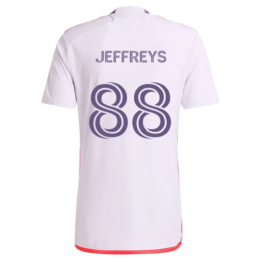 Danxen Niño Camiseta Tj Jeffreys #88 Blanco Rojo Púrpura 2ª Equipación 2024/25 La Camisa