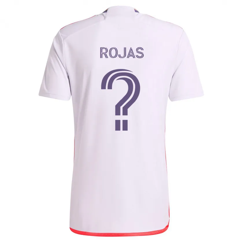 Danxen Niño Camiseta Juan Rojas #0 Blanco Rojo Púrpura 2ª Equipación 2024/25 La Camisa