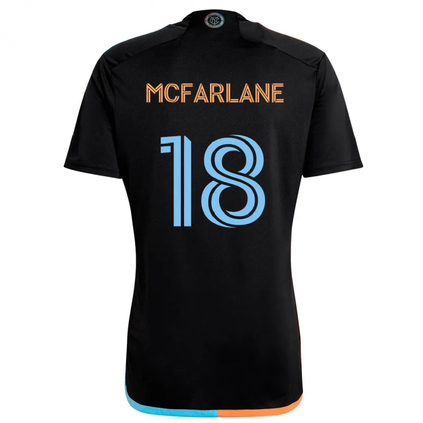 Danxen Niño Camiseta Christian Mcfarlane #18 Negro Naranja Azul 2ª Equipación 2024/25 La Camisa