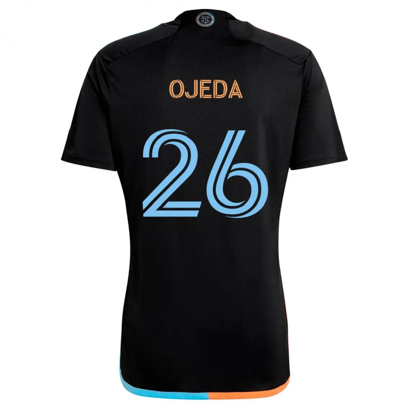 Danxen Niño Camiseta Agustín Ojeda #26 Negro Naranja Azul 2ª Equipación 2024/25 La Camisa