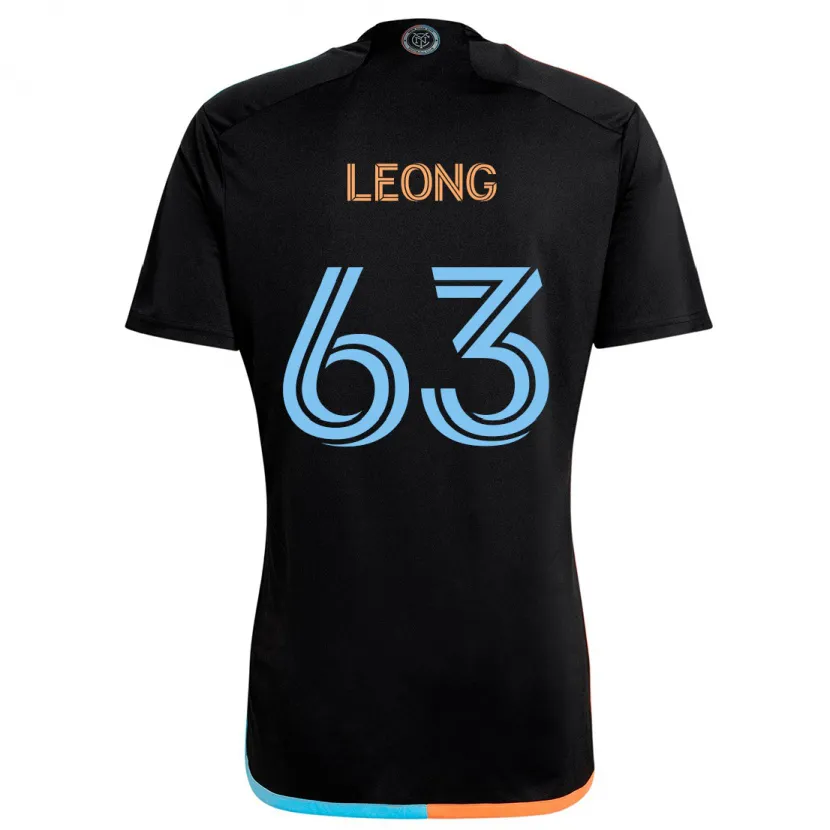 Danxen Niño Camiseta Matthew Leong #63 Negro Naranja Azul 2ª Equipación 2024/25 La Camisa