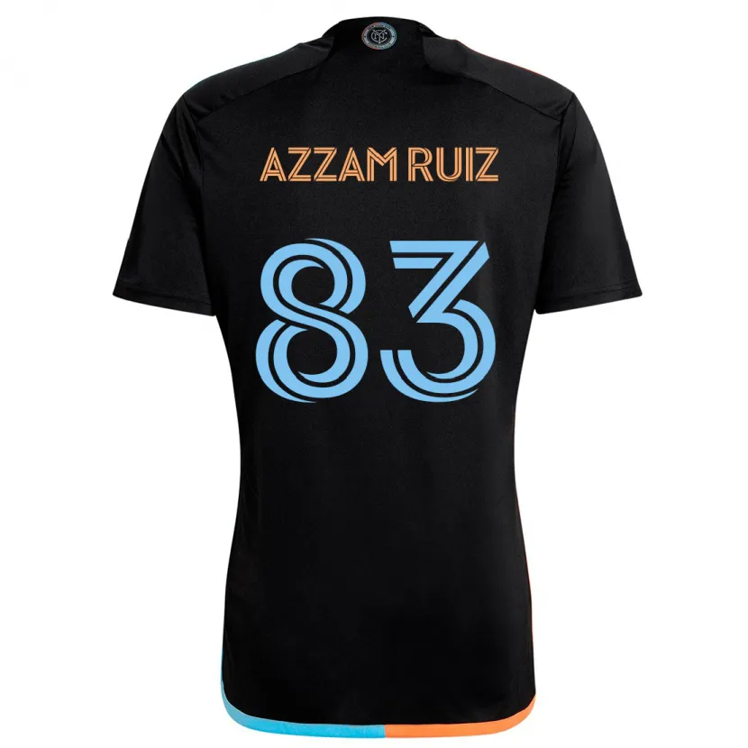 Danxen Niño Camiseta Camil Azzam Ruiz #83 Negro Naranja Azul 2ª Equipación 2024/25 La Camisa