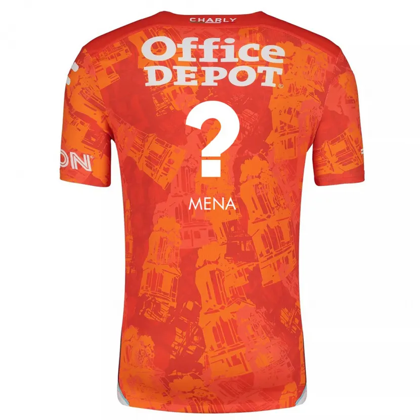 Danxen Niño Camiseta Ángel Mena #0 Naranja Blanco 2ª Equipación 2024/25 La Camisa