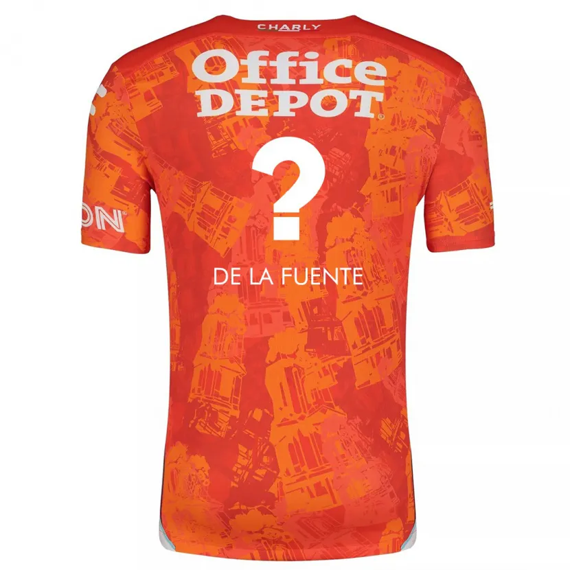 Danxen Niño Camiseta Paulino De La Fuente #0 Naranja Blanco 2ª Equipación 2024/25 La Camisa