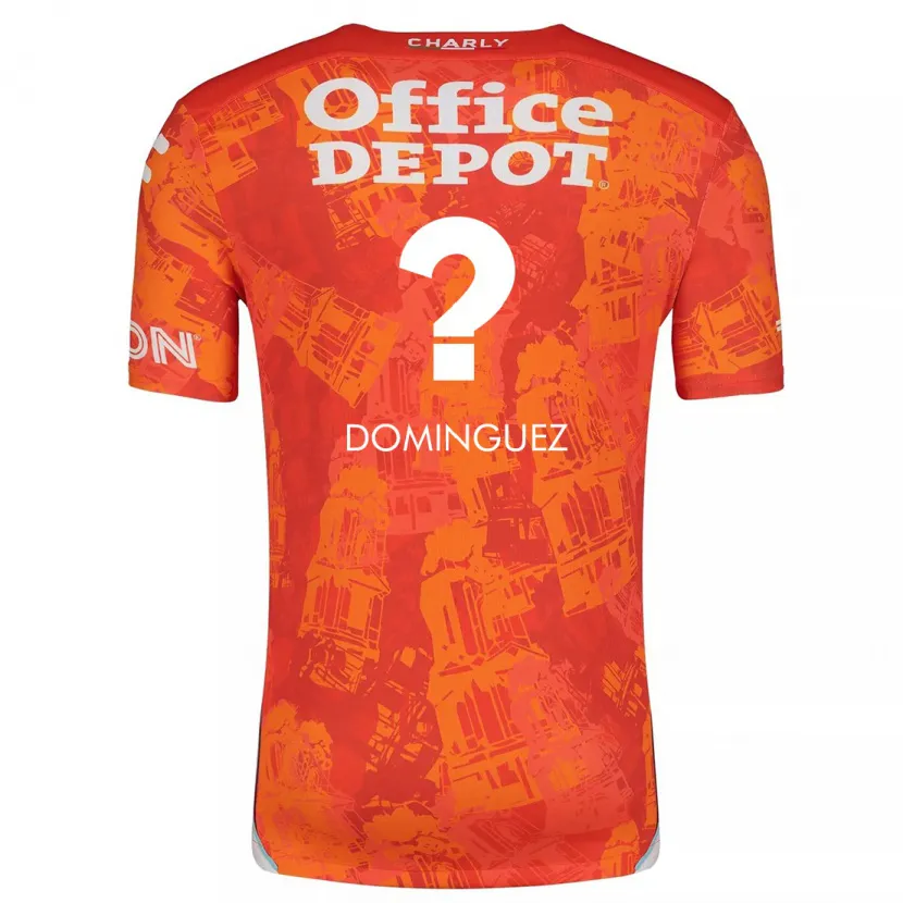 Danxen Niño Camiseta Alexéi Domínguez #0 Naranja Blanco 2ª Equipación 2024/25 La Camisa