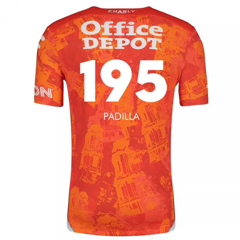 Danxen Niño Camiseta Ángel Padilla #195 Naranja Blanco 2ª Equipación 2024/25 La Camisa