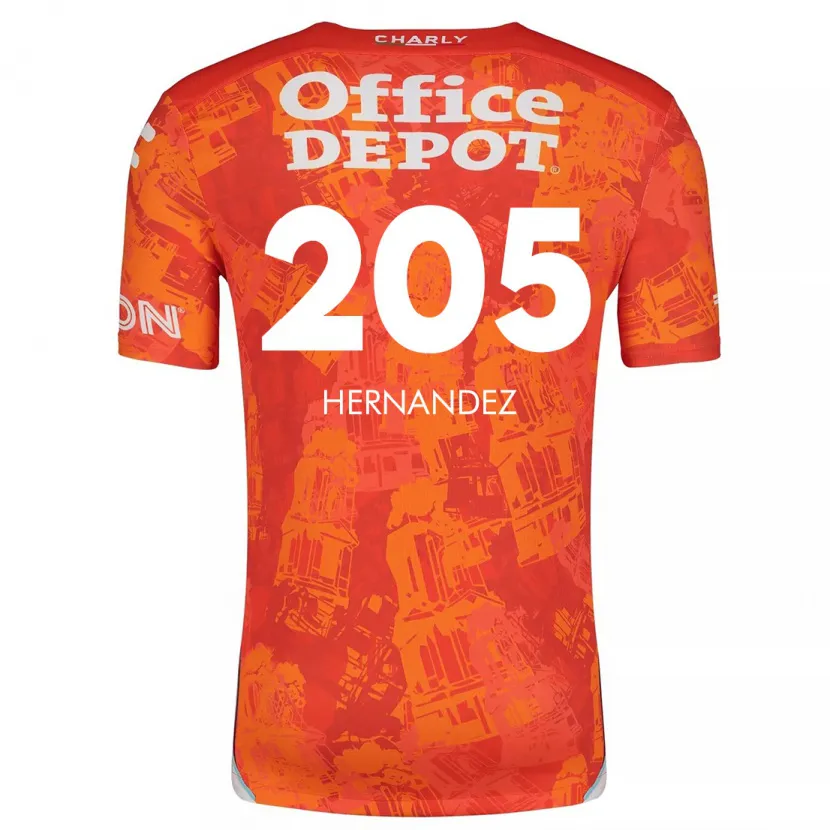 Danxen Niño Camiseta Sergio Hernández #205 Naranja Blanco 2ª Equipación 2024/25 La Camisa