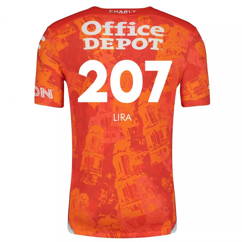 Danxen Niño Camiseta Almir Lira #207 Naranja Blanco 2ª Equipación 2024/25 La Camisa