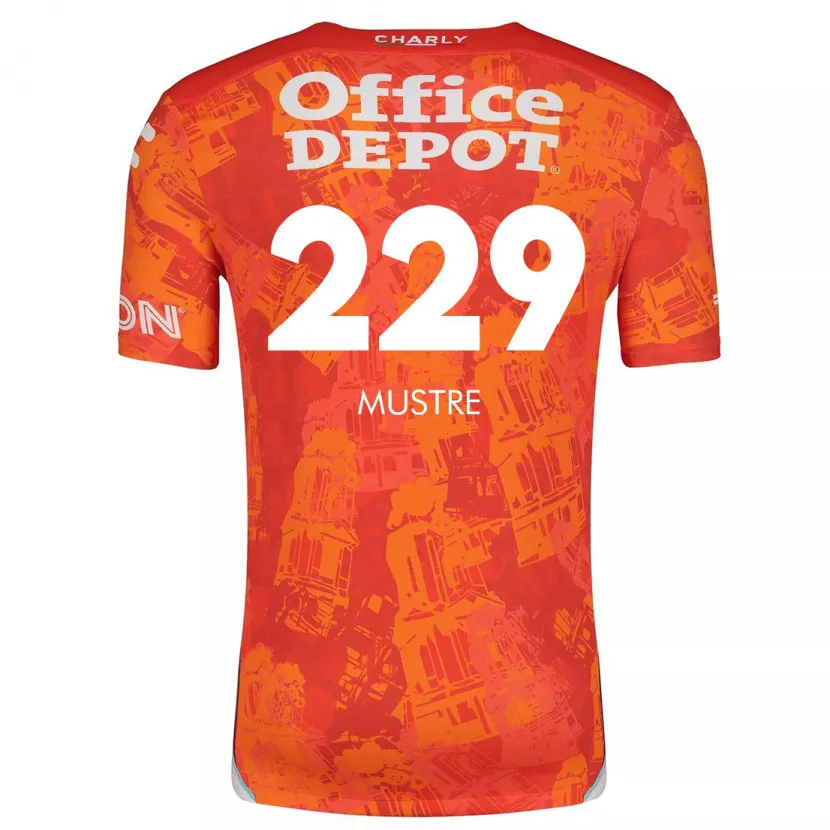 Danxen Niño Camiseta Eduardo Mustre #229 Naranja Blanco 2ª Equipación 2024/25 La Camisa