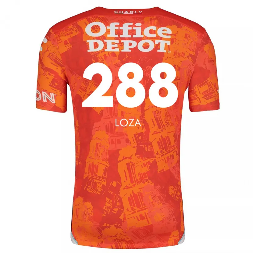 Danxen Niño Camiseta Santino Loza #288 Naranja Blanco 2ª Equipación 2024/25 La Camisa