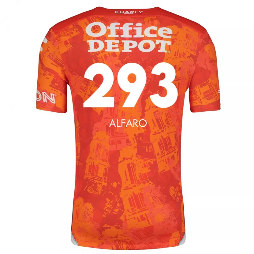 Danxen Niño Camiseta Cristóbal Alfaro #293 Naranja Blanco 2ª Equipación 2024/25 La Camisa