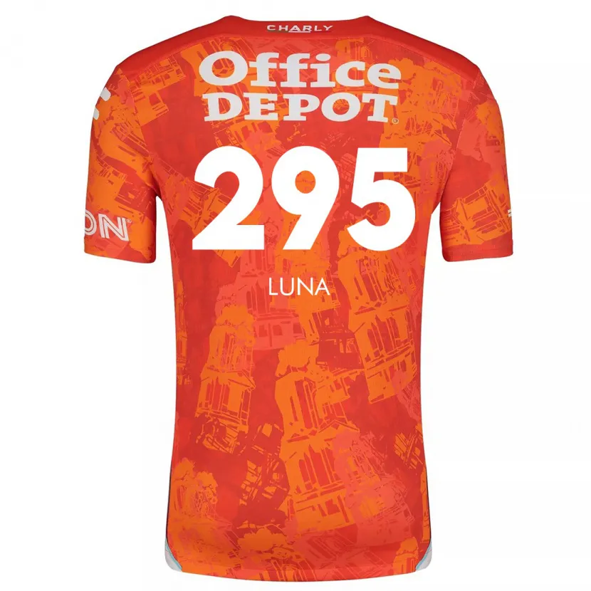 Danxen Niño Camiseta Irving Luna #295 Naranja Blanco 2ª Equipación 2024/25 La Camisa