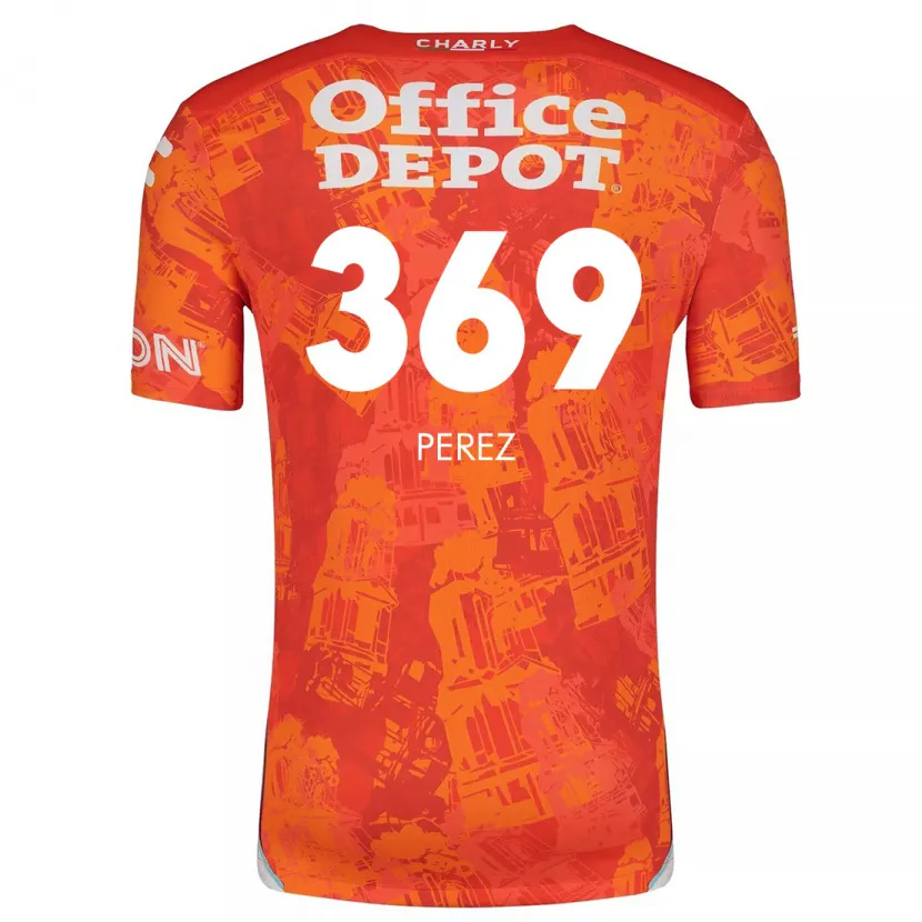 Danxen Niño Camiseta Santiago Pérez #369 Naranja Blanco 2ª Equipación 2024/25 La Camisa