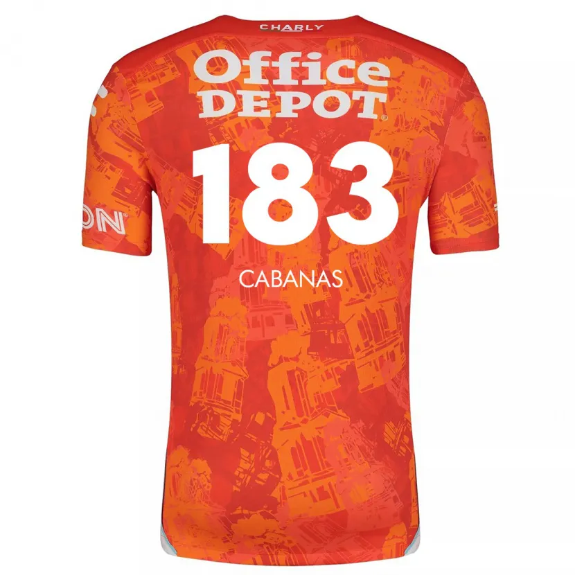 Danxen Niño Camiseta Mauricio Cabañas #183 Naranja Blanco 2ª Equipación 2024/25 La Camisa