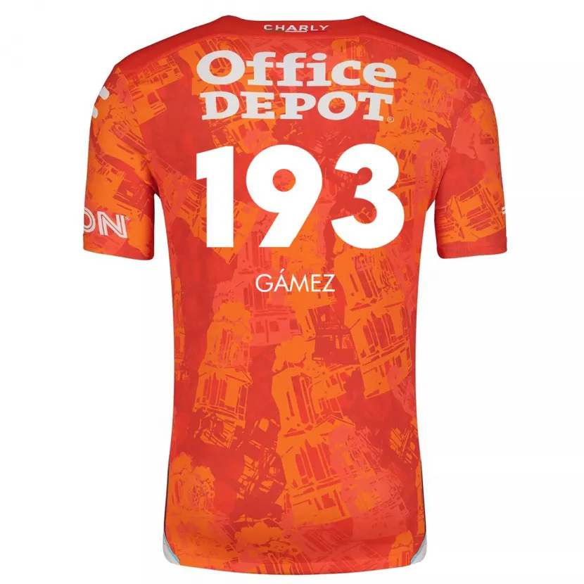 Danxen Niño Camiseta Juan Gámez #193 Naranja Blanco 2ª Equipación 2024/25 La Camisa