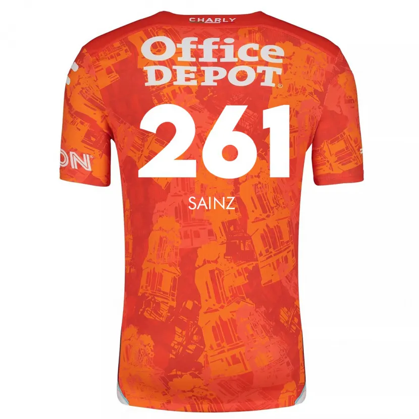 Danxen Niño Camiseta Diego Sáinz #261 Naranja Blanco 2ª Equipación 2024/25 La Camisa