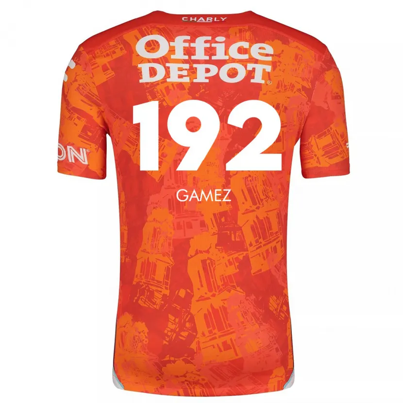 Danxen Niño Camiseta Jonathan Gámez #192 Naranja Blanco 2ª Equipación 2024/25 La Camisa