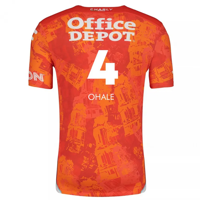 Danxen Niño Camiseta Osinachi Ohale #4 Naranja Blanco 2ª Equipación 2024/25 La Camisa