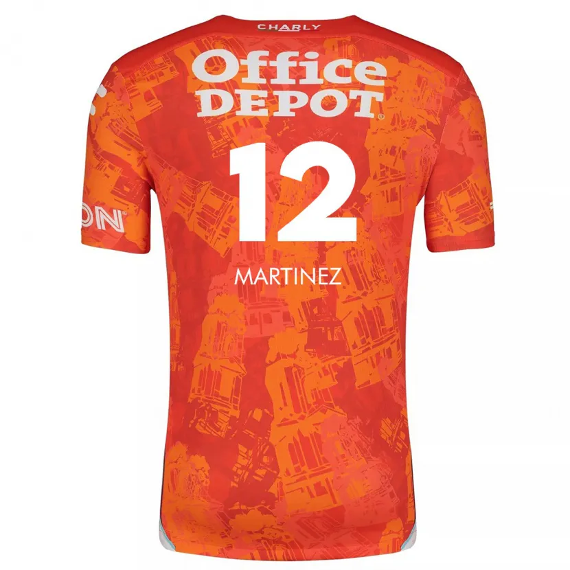 Danxen Niño Camiseta Sofía Martínez #12 Naranja Blanco 2ª Equipación 2024/25 La Camisa