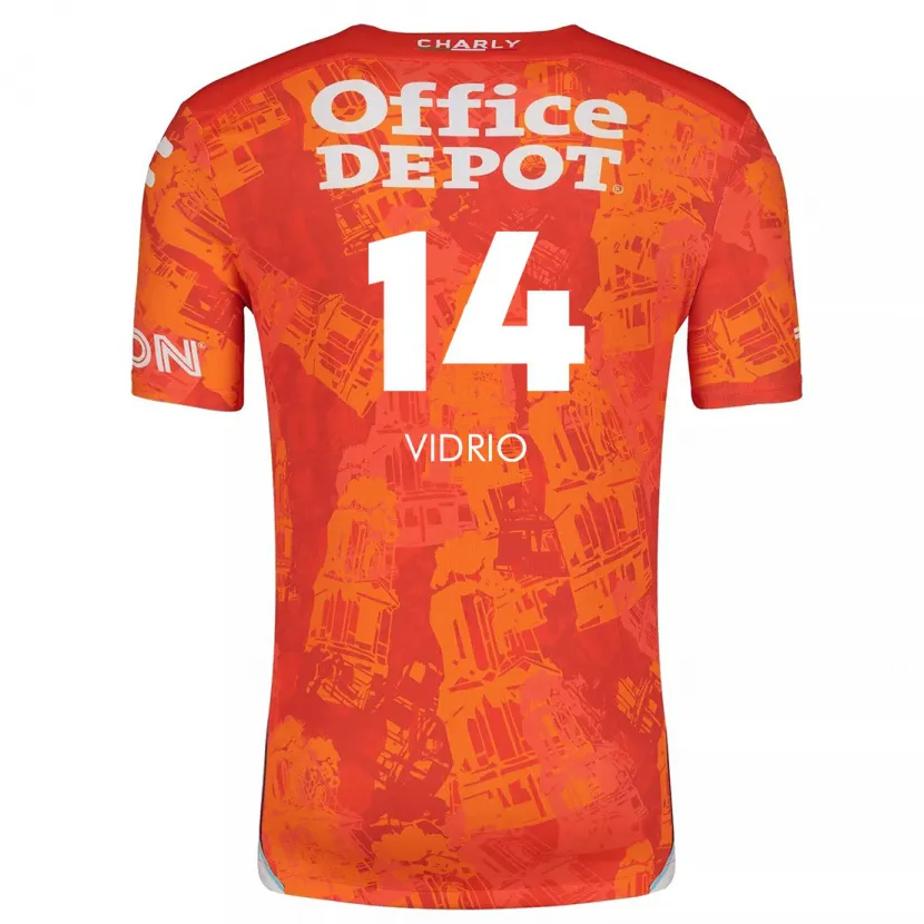 Danxen Niño Camiseta Nailea Vidrio #14 Naranja Blanco 2ª Equipación 2024/25 La Camisa