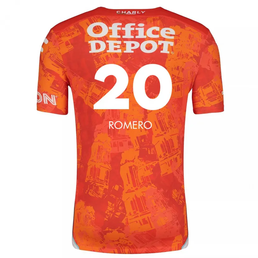 Danxen Niño Camiseta Tamara Romero #20 Naranja Blanco 2ª Equipación 2024/25 La Camisa