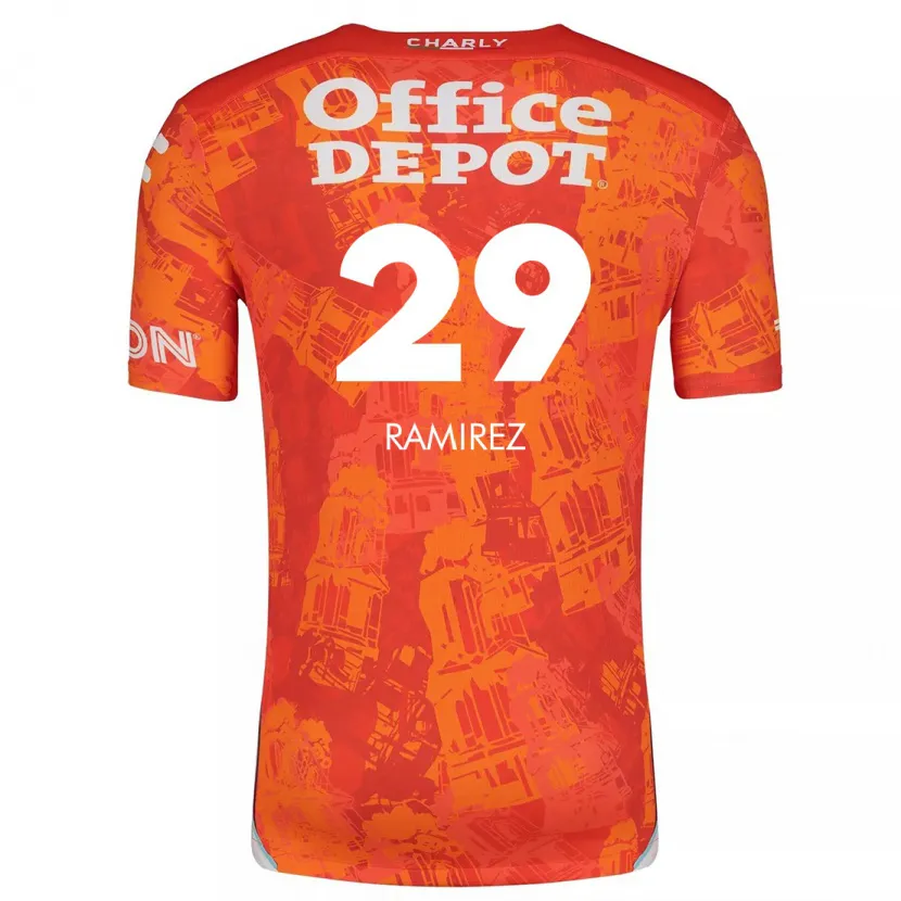 Danxen Niño Camiseta Elliana Ramirez #29 Naranja Blanco 2ª Equipación 2024/25 La Camisa