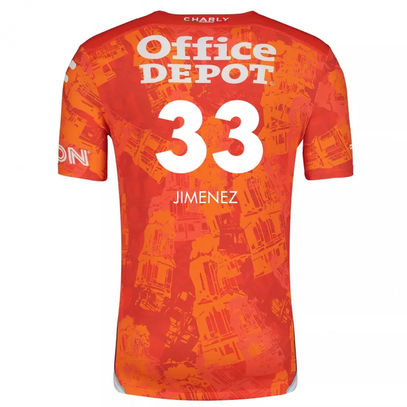 Danxen Niño Camiseta Stefani Jiménez #33 Naranja Blanco 2ª Equipación 2024/25 La Camisa