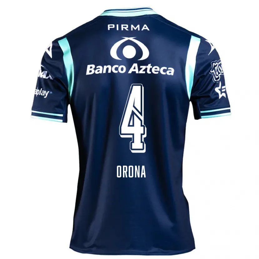 Danxen Niño Camiseta Efraín Orona #4 Azul Marino 2ª Equipación 2024/25 La Camisa