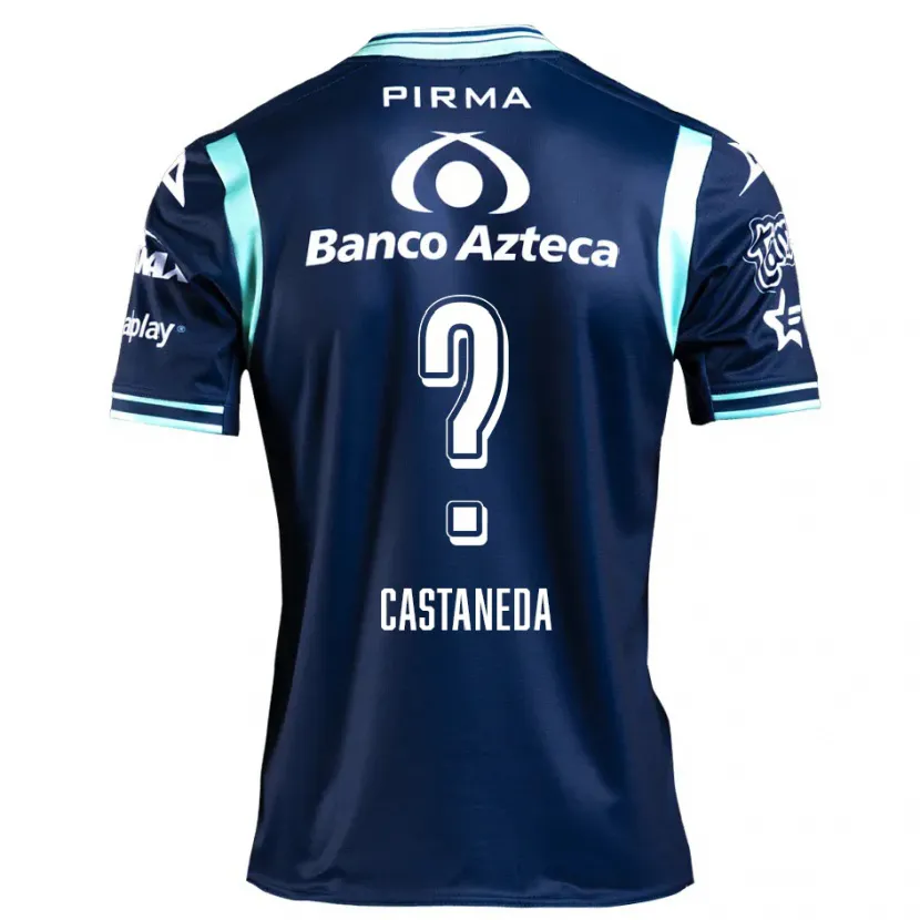 Danxen Niño Camiseta Christian Castañeda #0 Azul Marino 2ª Equipación 2024/25 La Camisa