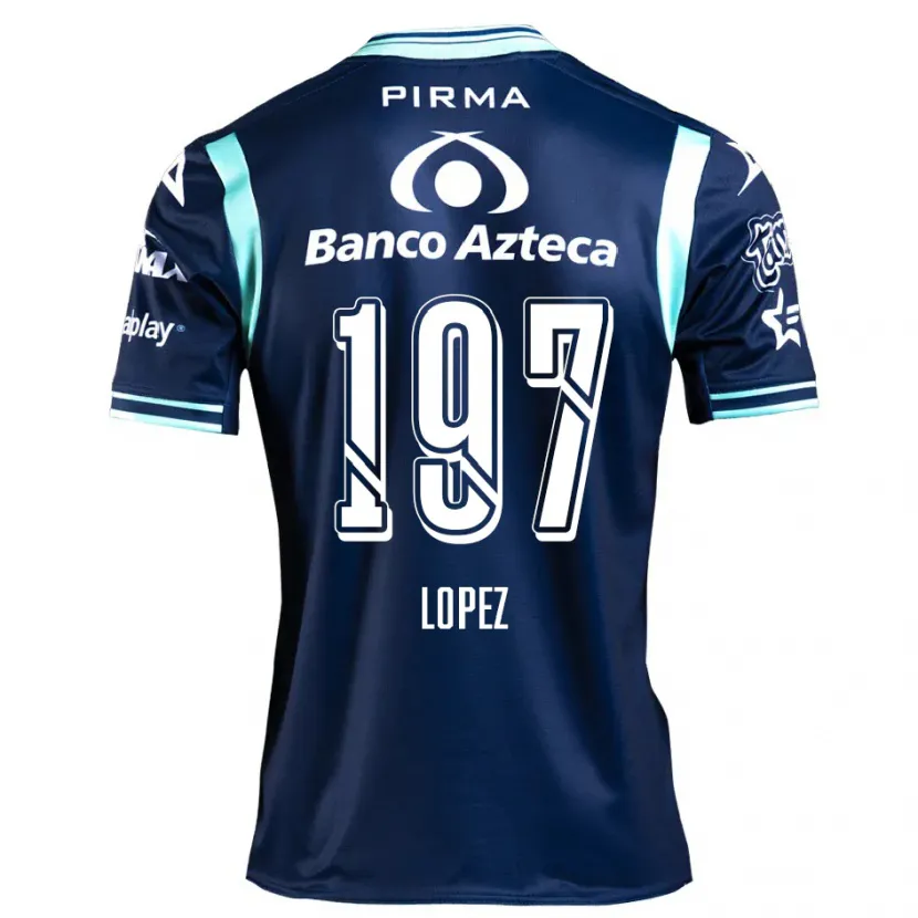 Danxen Niño Camiseta Sebastián López #197 Azul Marino 2ª Equipación 2024/25 La Camisa