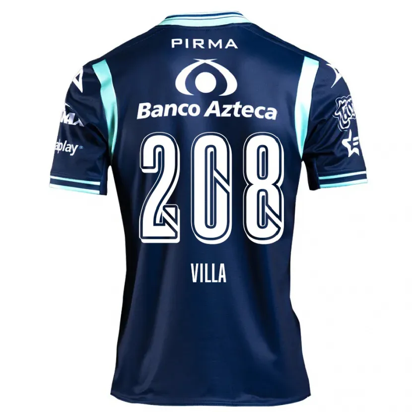 Danxen Niño Camiseta Patrick Villa #208 Azul Marino 2ª Equipación 2024/25 La Camisa