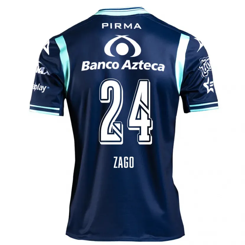 Danxen Niño Camiseta Diego Zago #24 Azul Marino 2ª Equipación 2024/25 La Camisa