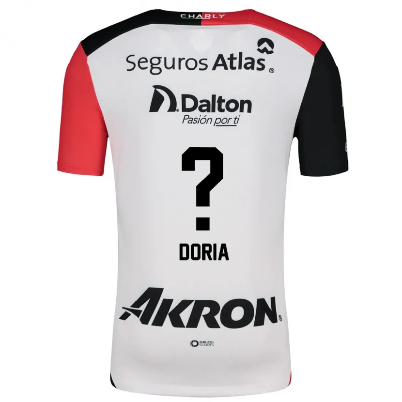 Danxen Niño Camiseta Matheus Dória #0 Blanco Rojo Negro 2ª Equipación 2024/25 La Camisa