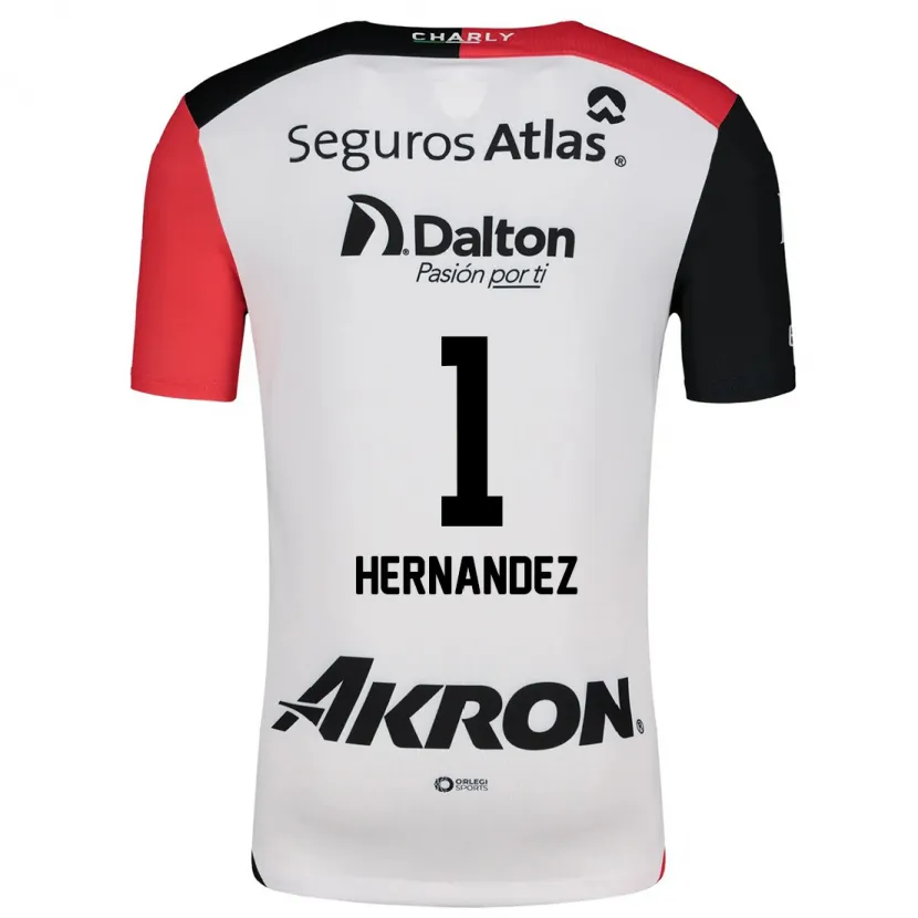 Danxen Niño Camiseta José Hernández #1 Blanco Rojo Negro 2ª Equipación 2024/25 La Camisa