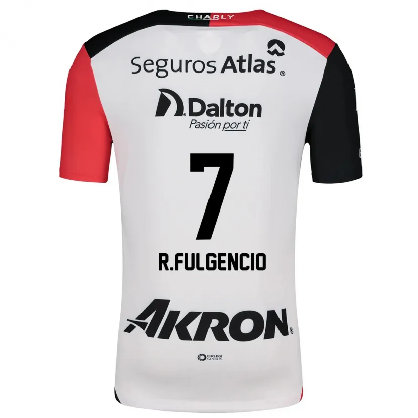 Danxen Niño Camiseta Raymundo Fulgencio #7 Blanco Rojo Negro 2ª Equipación 2024/25 La Camisa