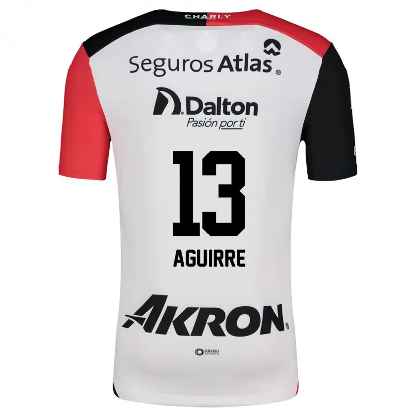 Danxen Niño Camiseta Gaddi Aguirre #13 Blanco Rojo Negro 2ª Equipación 2024/25 La Camisa