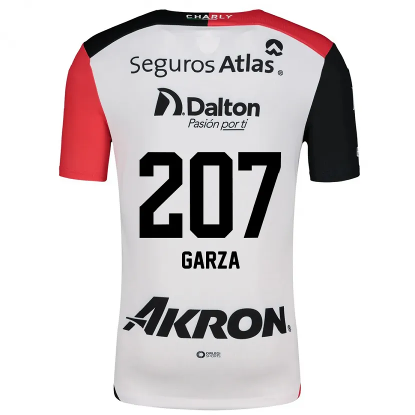 Danxen Niño Camiseta Rodolfo Garza #207 Blanco Rojo Negro 2ª Equipación 2024/25 La Camisa