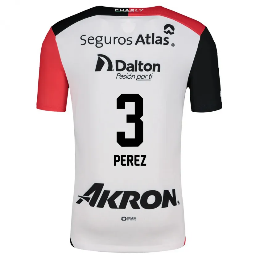 Danxen Niño Camiseta María Fernanda Pérez #3 Blanco Rojo Negro 2ª Equipación 2024/25 La Camisa