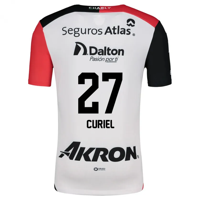 Danxen Niño Camiseta Alexa Curiel #27 Blanco Rojo Negro 2ª Equipación 2024/25 La Camisa