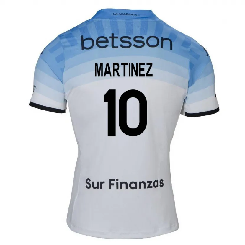 Danxen Niño Camiseta Roger Martínez #10 Blanco Azul Negro 2ª Equipación 2024/25 La Camisa