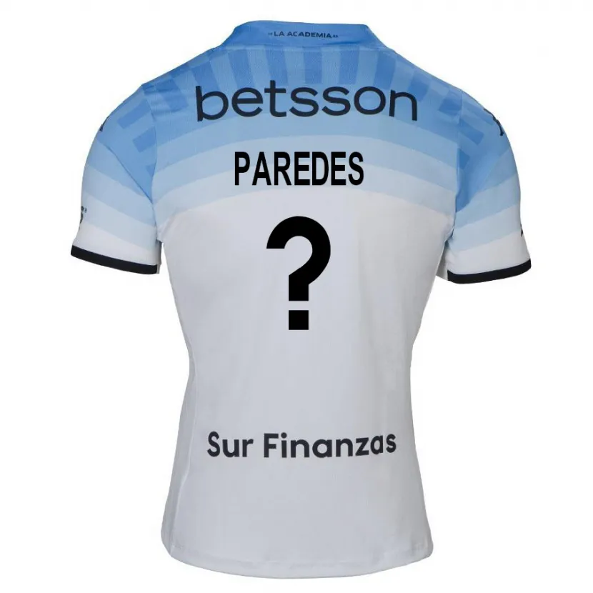 Danxen Niño Camiseta Pedro Paredes #0 Blanco Azul Negro 2ª Equipación 2024/25 La Camisa